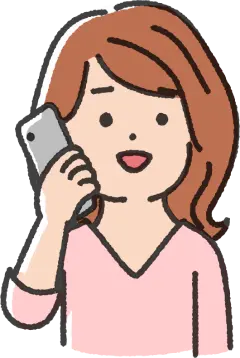 電話する女性イラスト